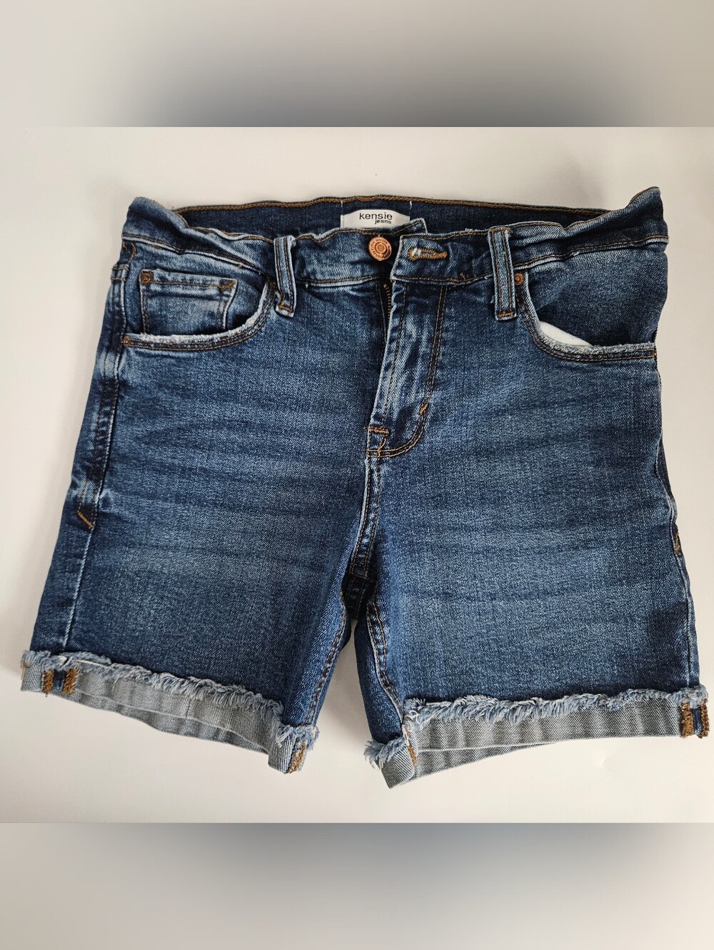Kensie Denim Frayed Hem Shorts Sz 2/26